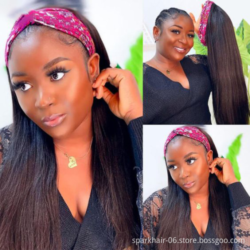 Wholesale Remy Virgin Human Hair Headband Wig,Headband Wig Straight Human Hair For Black Women,Curly Headband Human Hair Wigs